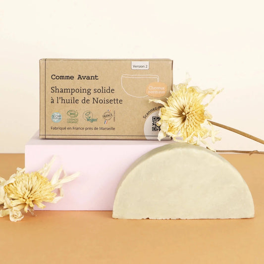 Shampoing solide ~ Huile de Noisette ~ Cheveux normaux - GreenBerry Comme Avant