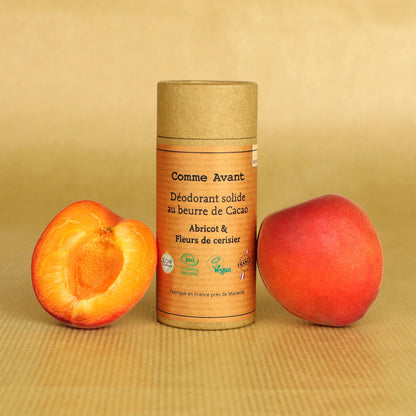 Déodorant naturel solide doux Comme Avant Abricot et fleurs de cerisier GreenBerry