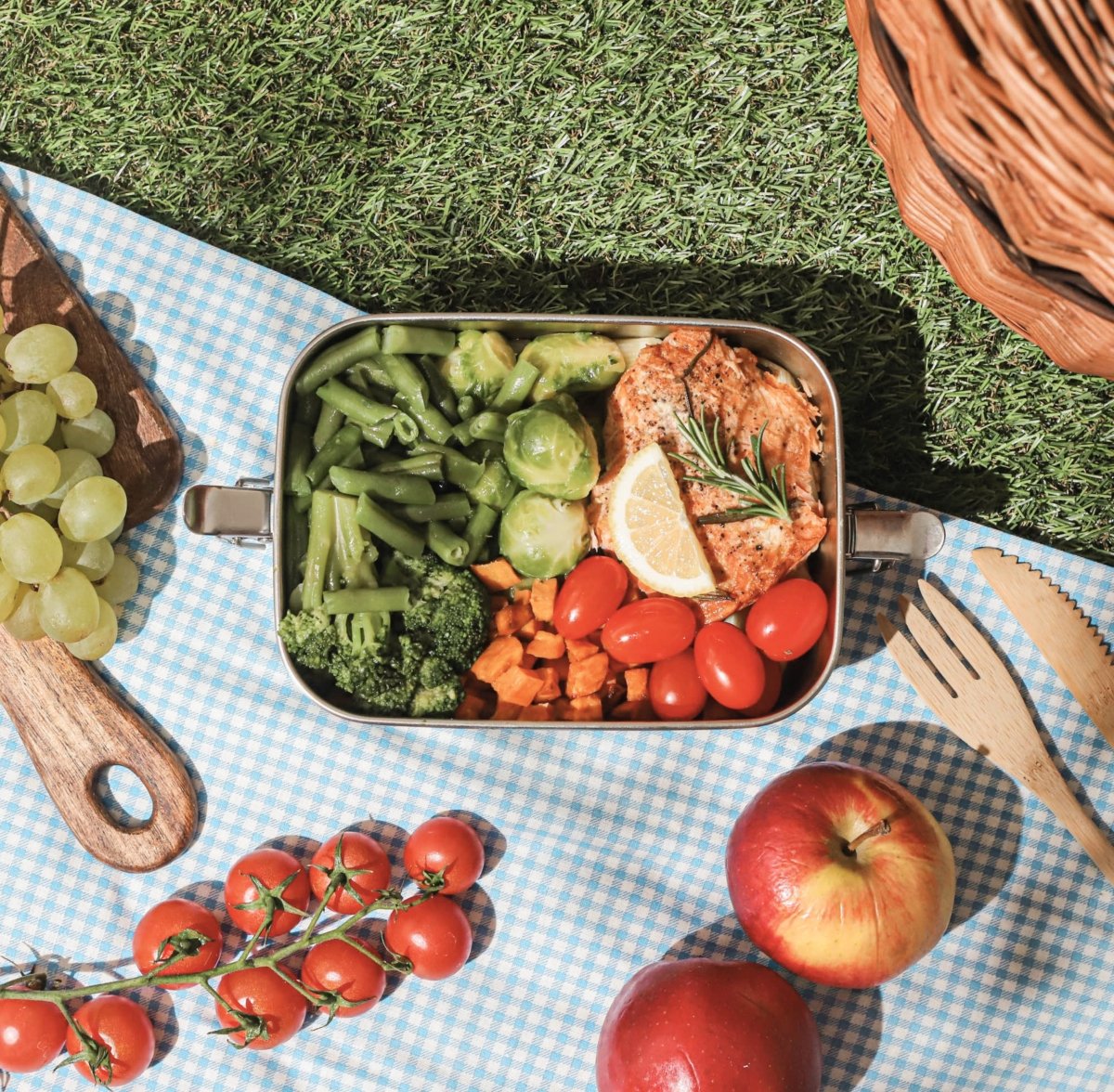 Boîte repas ~ Inox ~ 1200ml - GreenBerry Bambaw