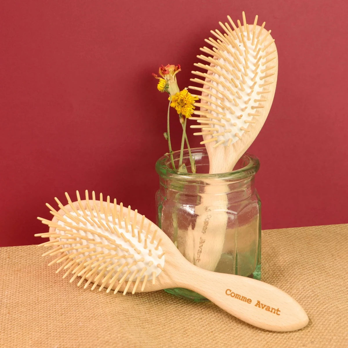 Brosse à cheveux ~ Hêtre naturel - GreenBerry Comme Avant