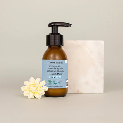 Crème solaire liquide SPF50 ~ Monoï&Musc - GreenBerry Comme Avant