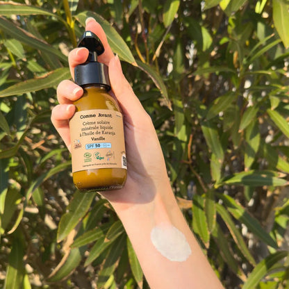 Crème solaire liquide ~ SPF50 ~ Vanille - GreenBerry Comme Avant
