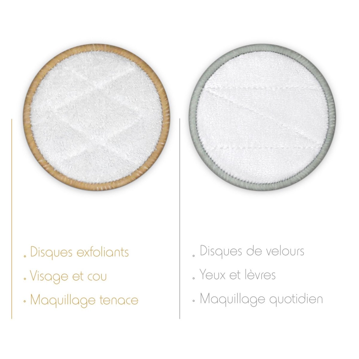 Disques démaquillants Lavables ~ 10pièces - GreenBerry Bambaw