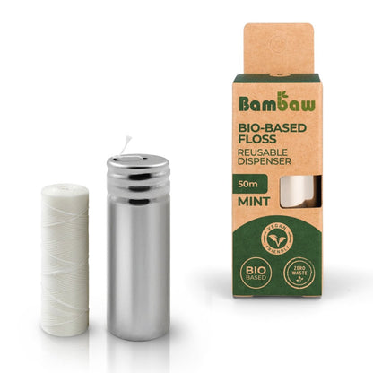 Fil Dentaire ~ Biosourcé ~ Rechargeable ~ Menthe - GreenBerry Bambaw