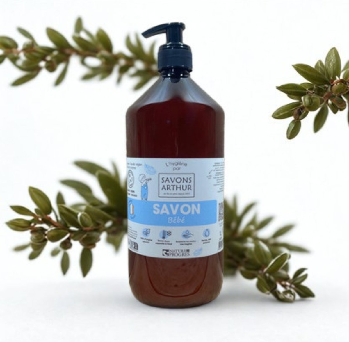 Savon liquide ~ Bébé&Famille ~ Huile d'Olive - GreenBerry Savons Arthur