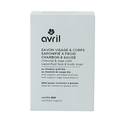 Savon Visage&Corps ~ Charbon&Sauge ~ Peaux mixtes à grasses - GreenBerry Avril