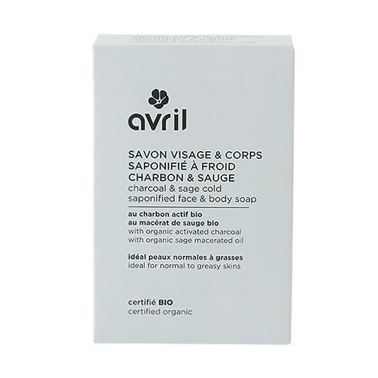 Savon Visage&Corps ~ Charbon&Sauge ~ Peaux mixtes à grasses - GreenBerry Avril
