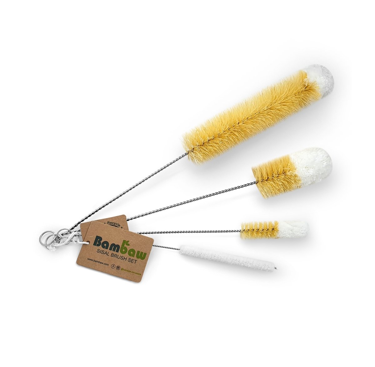 Set de Goupillons ~ 4 brosses ~ Sisal&Coton - GreenBerry Bambaw