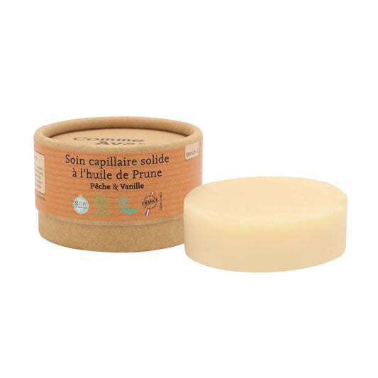 Soin solide cheveux ~ Huile de prune ~ Pêche & Vanille - GreenBerry Comme Avant